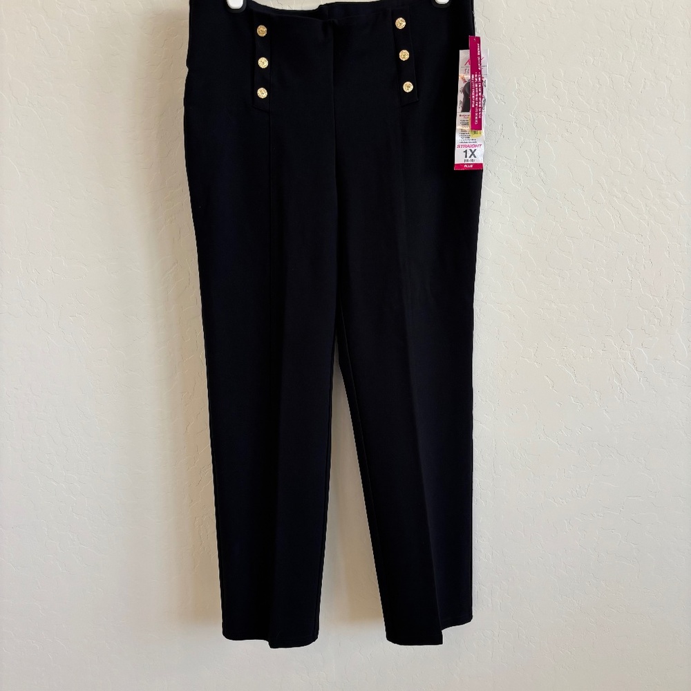 NWT, ADX Slims black straight-leg pants, women’s , size 1X (16-18)